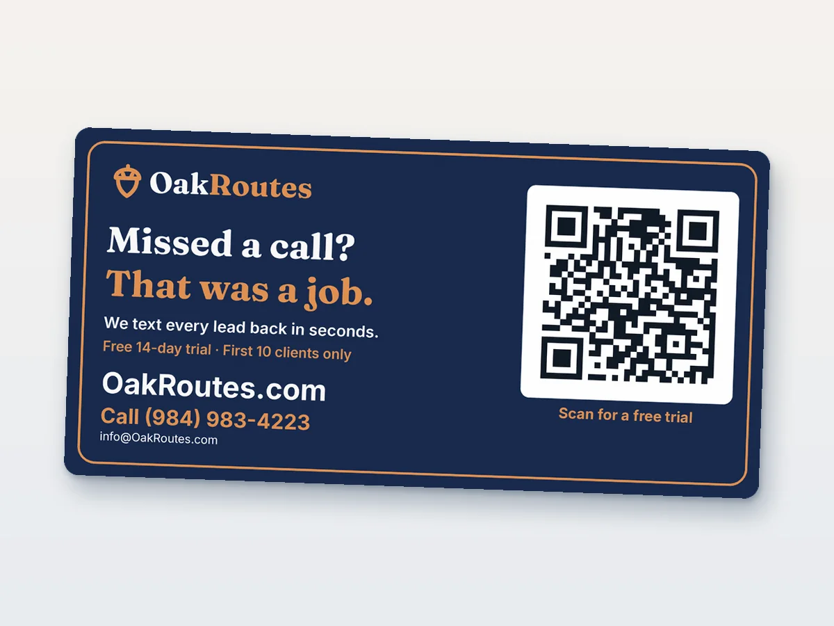 OakRoutes sample 24 by 12 inch truck magnet